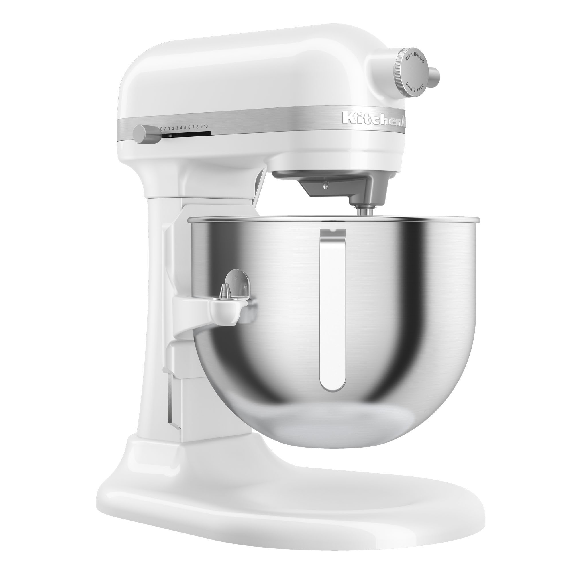 Mixer model Heavy Duty, culoare alba, cu lift pentru actionarea pe verticala a cuvei,  putere 375 W