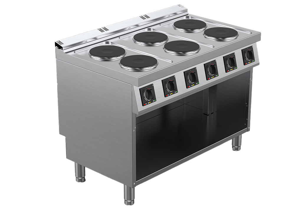 Masina de gatit cu plite rotunde electrica cu 6 zone, putere 15600W