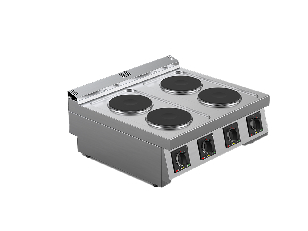 Masina de gatit cu plite rotunde electrica cu 4 zone, putere totala 10400W 