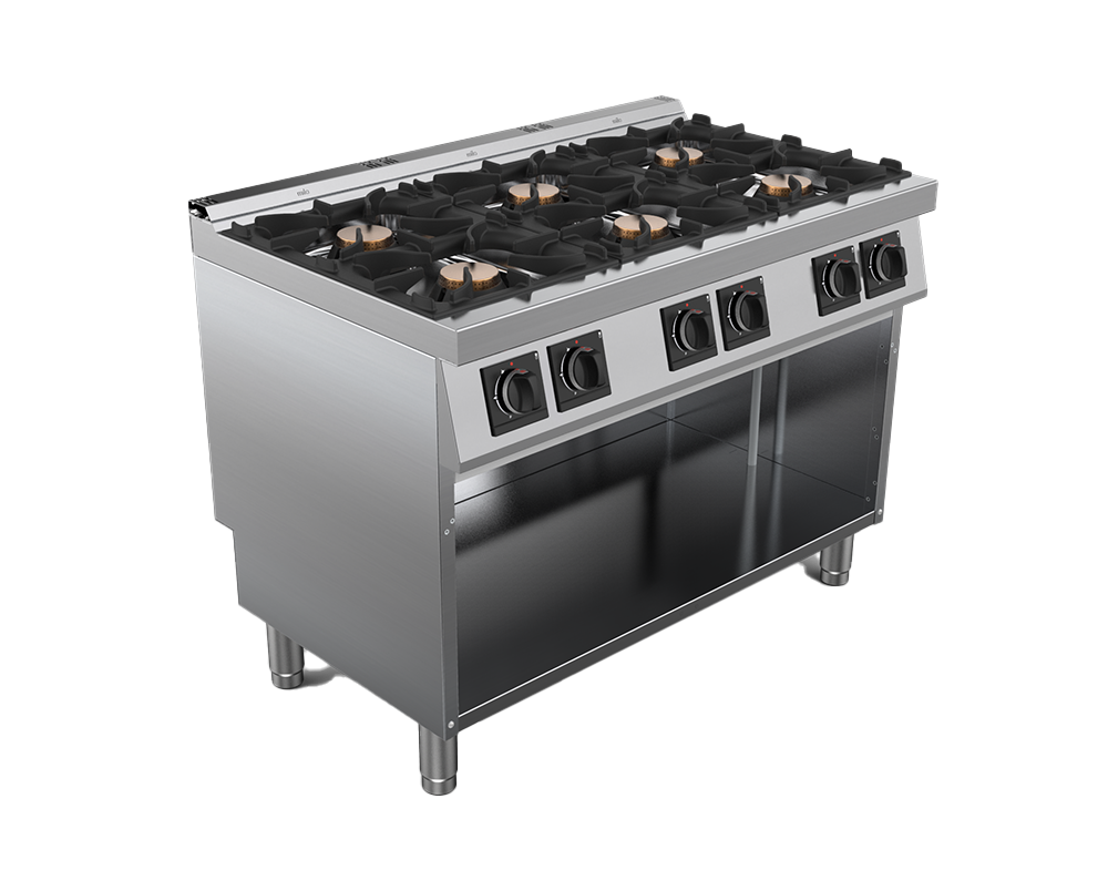 Masina de gatit alimentare gaz 6 arzatoare, putere 48000W