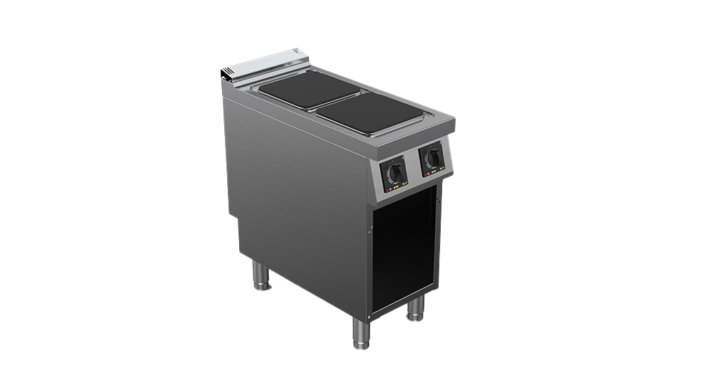 Masina de gatit cu plite patrate electrica cu 2 zone, putere totala 8000W