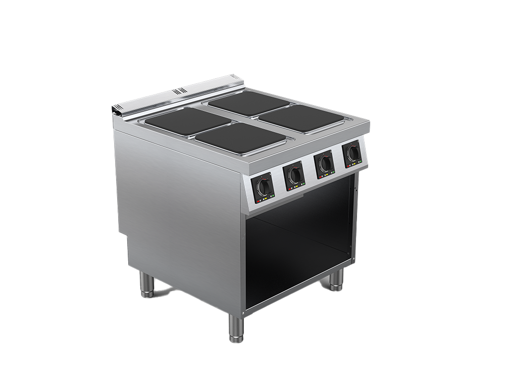 Masina de gatit cu plite patrate electrica cu 4 zone, putere totala 16000W