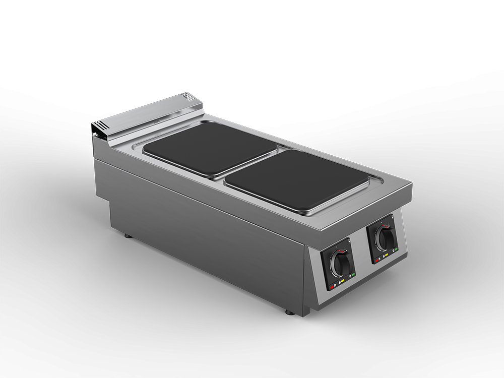 Masina de gatit cu plite patrate electrica cu 2 zone, putere totala 8000W 