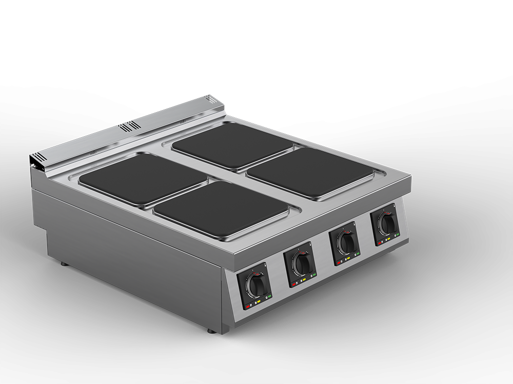 Masina de gatit cu plite patrate electrica cu 4 zone, putere totala 16000W 