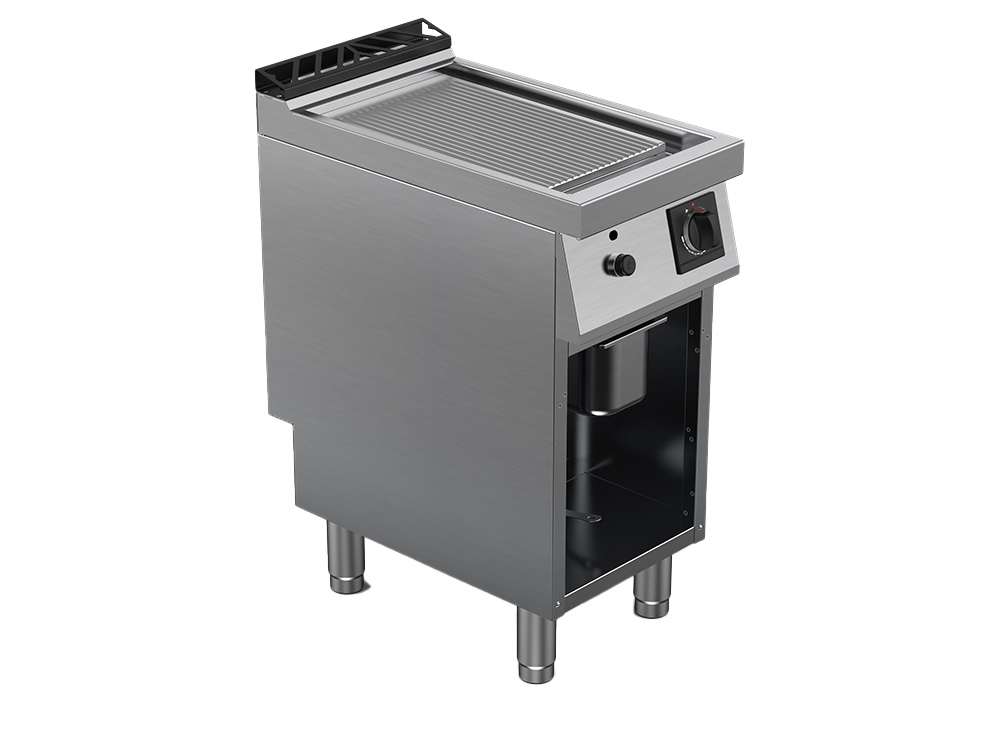 Fry top alimentare gaz suprafata striata, putere totala 7000W 