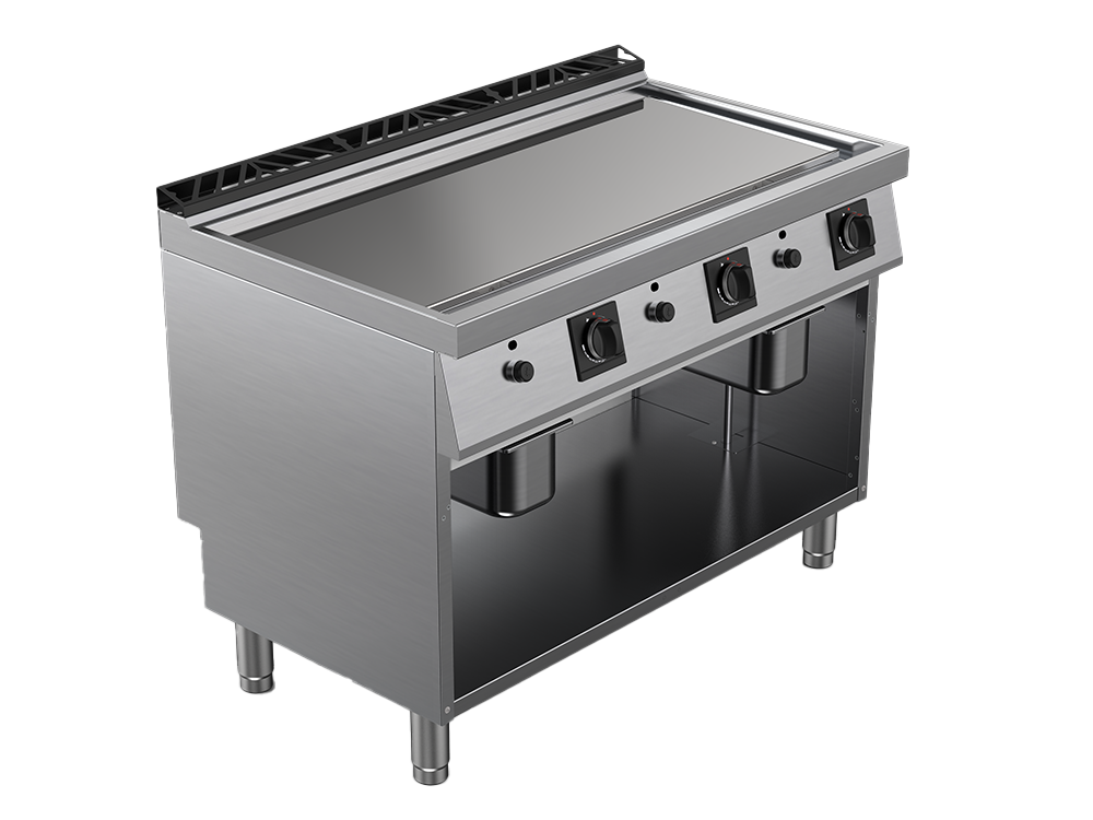 Fry top alimentare gaz suprafata neteda cromata, putere 21000W