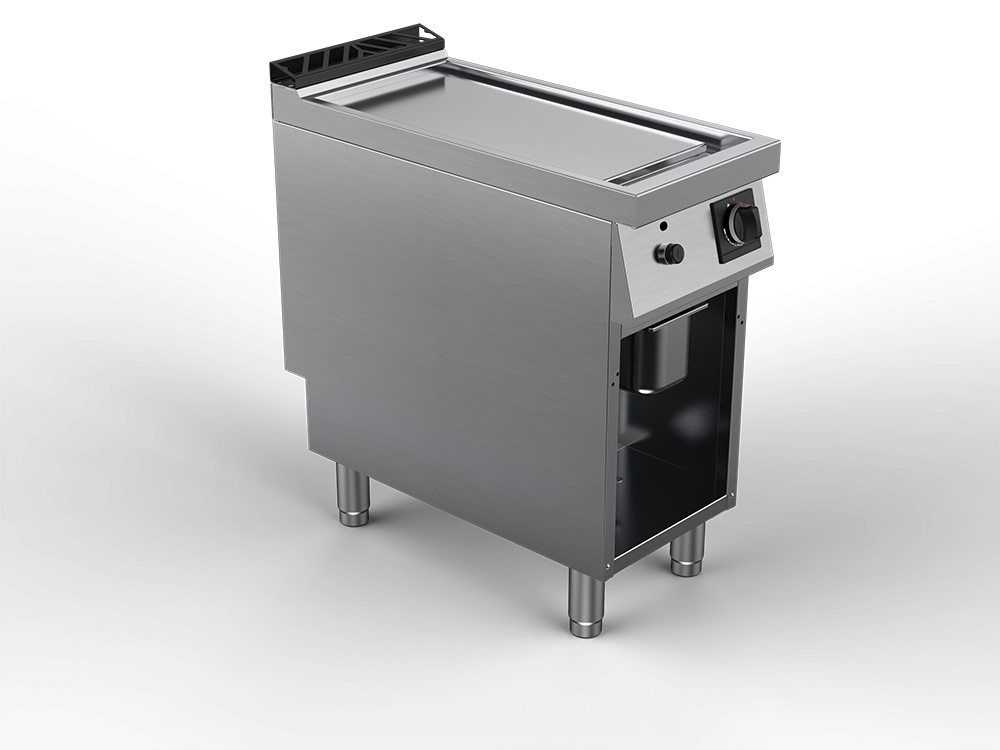 Fry top alimentare gaz suprafata neteda, putere totala 8000W