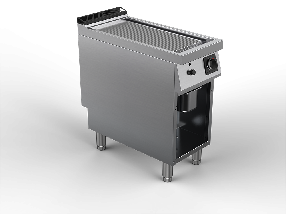 Fry top electric suprafata striata, putere totala 8000W 