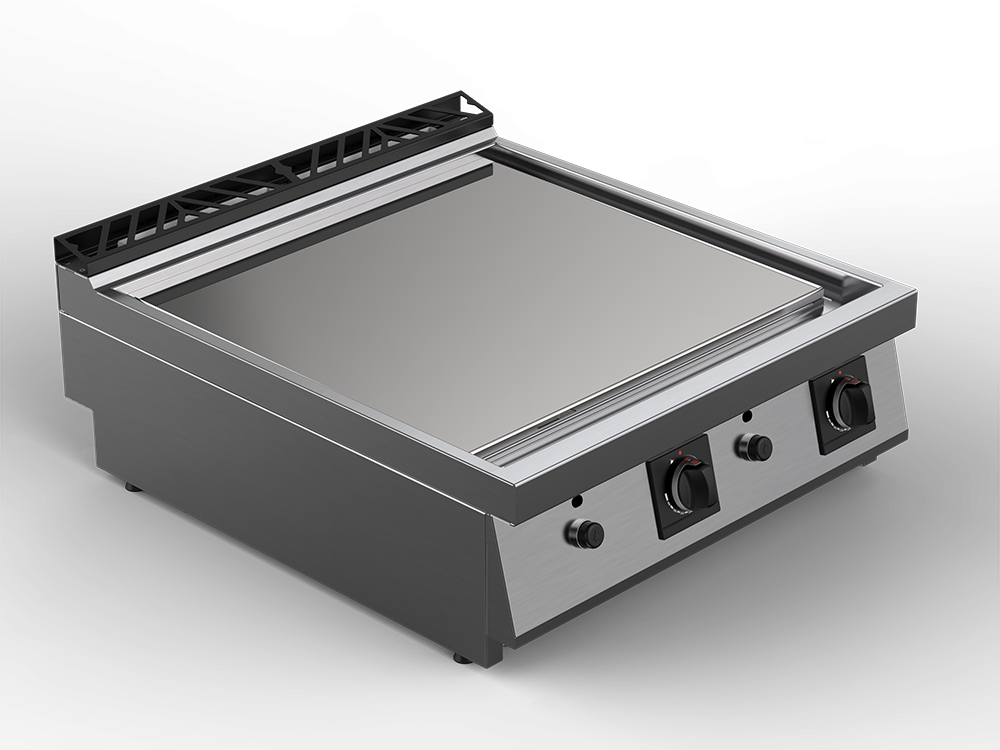 Fry top alimentare gaz suprafata neteda cromata, dimensiuni 800x900x290hmm, putere totala 16000W