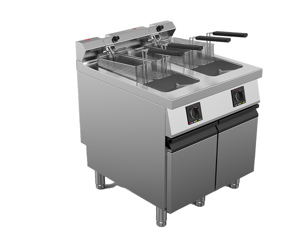 Friteuza electrica 2 cuve capacitate 20 litri, putere totala 38000W