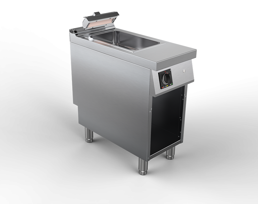 Aparat pentru mentinut cartofii calzi electric GN 1/1+1/3, putere totala 1800W