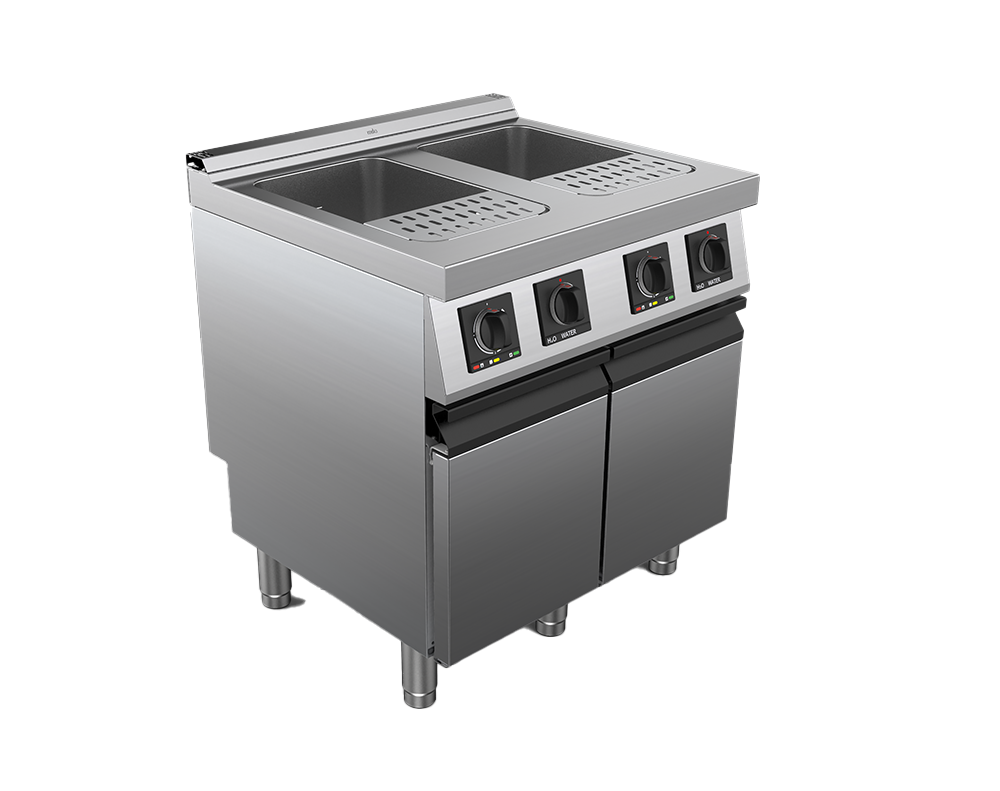 Masina de fiert paste electric cu 2 cuve capacitate 30 litri, putere totala 14000W