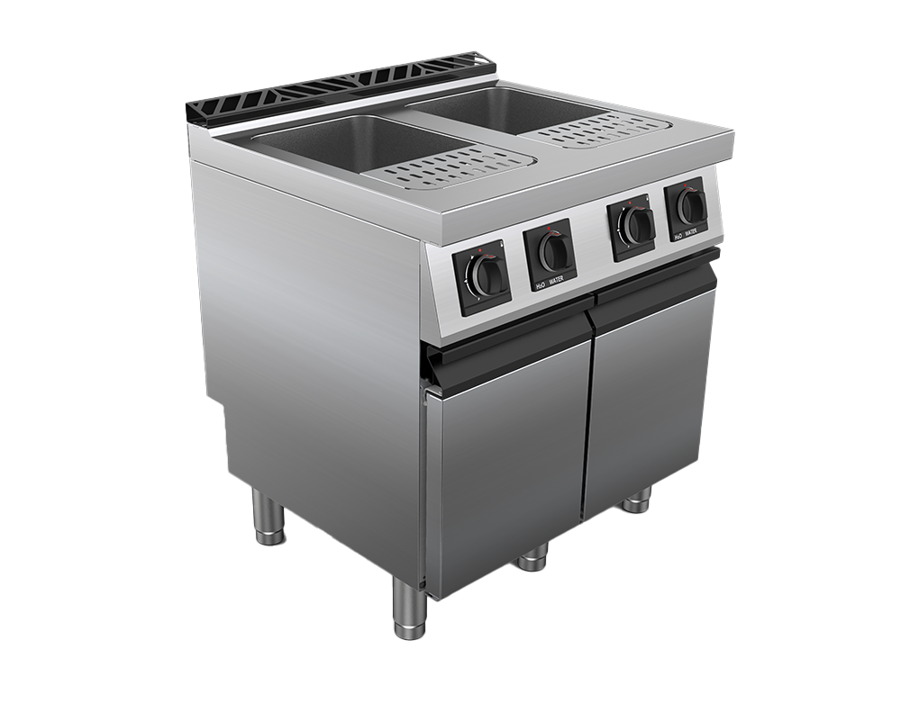 Masina de fiert paste alimentare gaz cu 2 cuve capacitate 30 litri, putere totala 20000W