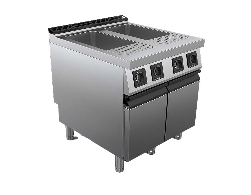 Masina de fiert paste alimentare gaz 2 cuve capacitate 45 litri, putere totala 27800W