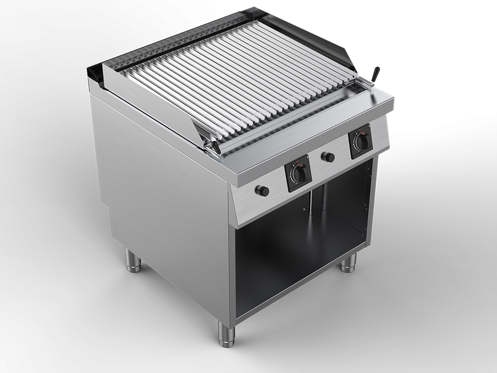 Gratar cu roca vulcanica, putere totala 24000W