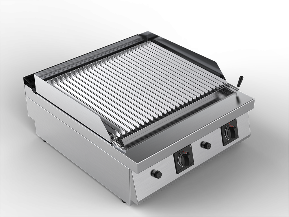 Gratar cu roca vulcanica, dimensiuni 800x900x290hmm, putere totala 24000W 