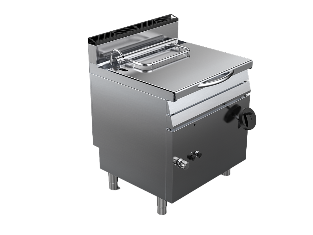 Tigaie basculanta alimentare gaz, capacitate 55 litri, putere totala 12000W, greutate 135kg