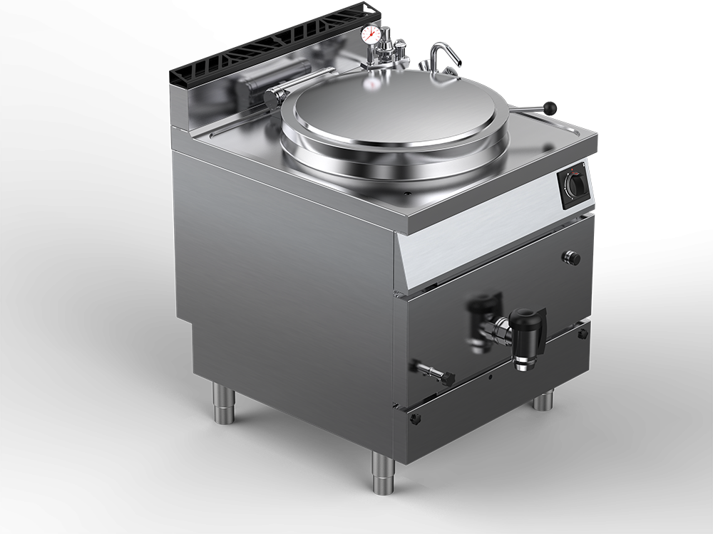 Marmita alimentare gaz incalzire indirecta capacitate 100 litri, inox, putere totala 21000W