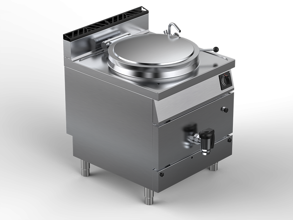 Marmita alimentare gaz incalzire directa capacitate 100 litri, inox, putere totala 21000W