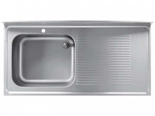 Spalator cu o cuva, picurator pe dreapta si inaltator la perete, inox, dimensiuni externe 1200x600x850h mm