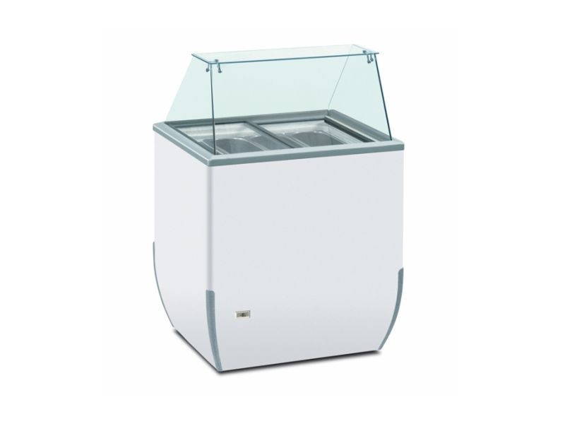 Vitrina pentru inghetata, cu geam drept, capacitate bruta 170 litri, temperatura de lucru -18°C / -25°C