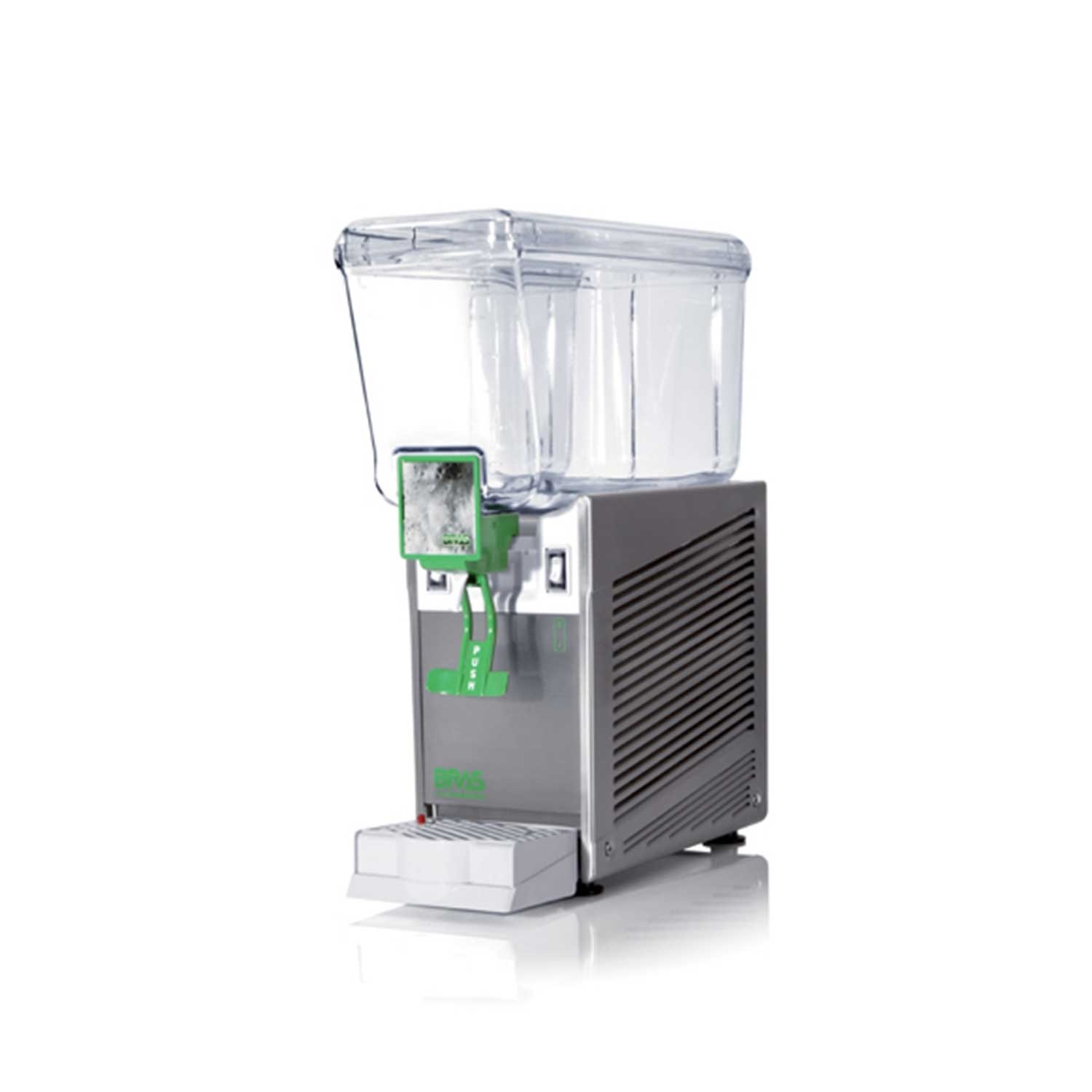 Distribuitor bauturi racoritoare, cu pompa cu efect fantana, sistem gravitational de erogare, 1 grup, capacitate 12 litri, cuva din policarbonat