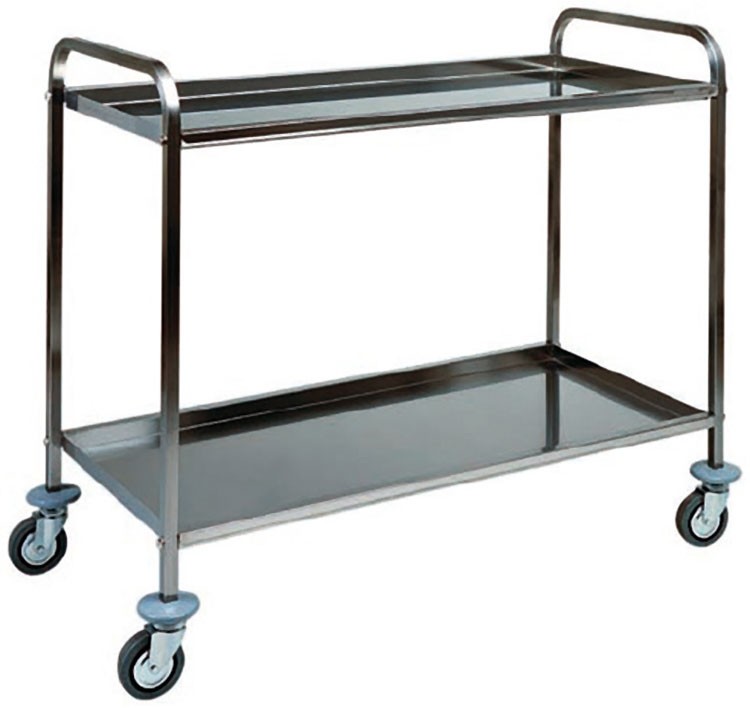 Carucior cu 2 planuri, structura inox