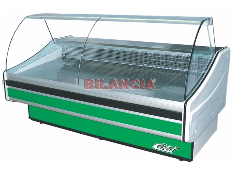 Vitrina frigorifica, cu motor, geam curb, temperatura de lucru +2°C/ +8°C, putere 600W