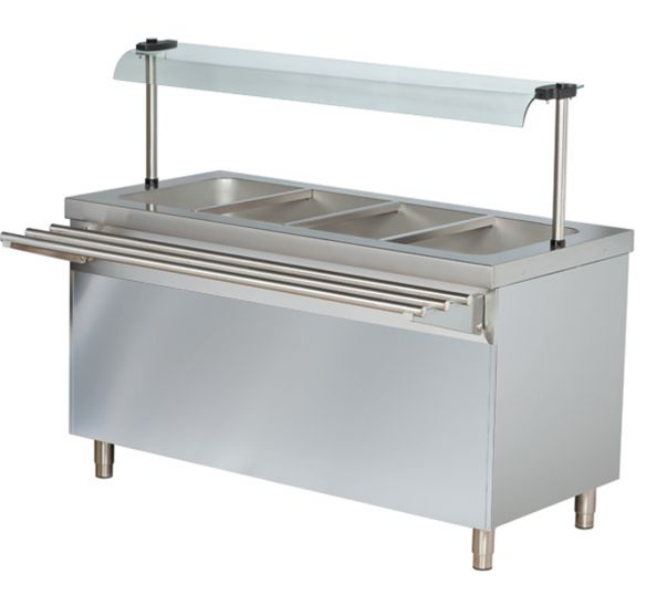 Masa calda bain-marie, capacitate 4xGN1/1, putere 2400+2000W