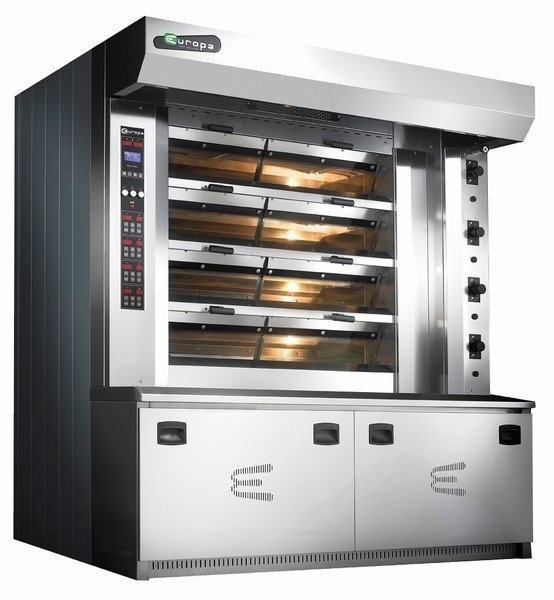 Cuptor pentru panificatie, cu tuburi anulare, alimentare gaz, panou de comanda digital, putere instalata 81000W