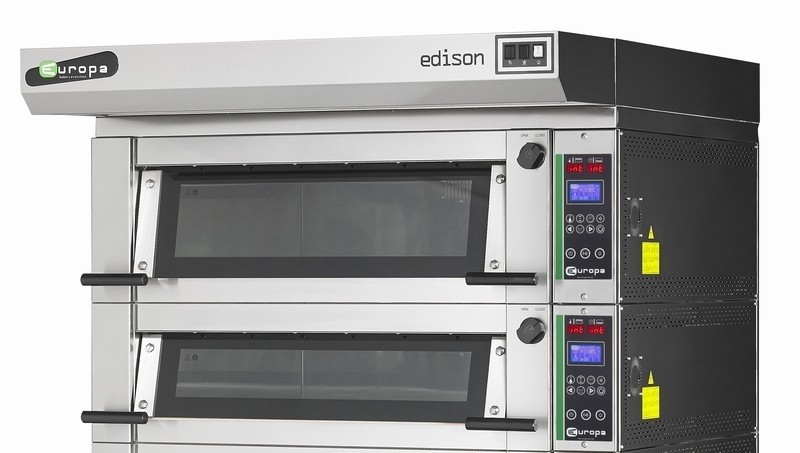 Cuptor modular electric pentru panificatie pe vatra, cu 2 camere de coacere, panou de comanda digital, putere instalata 2 x 9700W