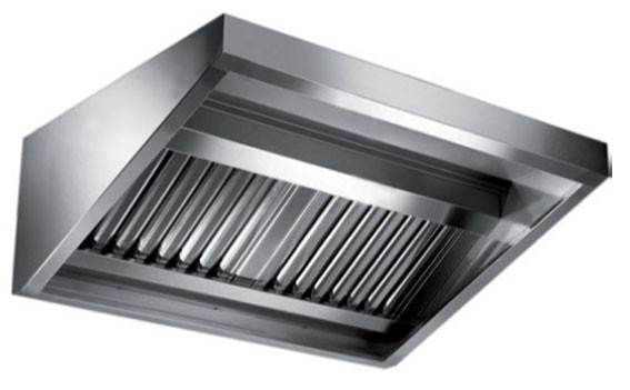 Hota profesionala de perete din inox, cu 6 filtre, putere aspiranta 3800mc/h, fara motor