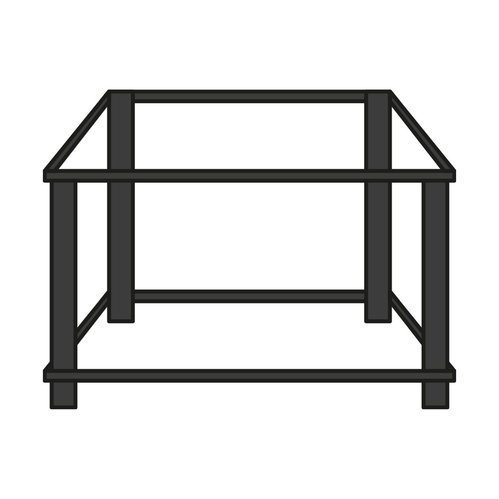 Suport cuptor fara ghidaje pentru tavi, dimensiuni 1320x1290x900mm