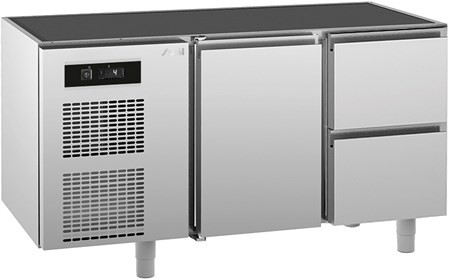Masa rece cu 2 usi, blat de lucru din inox, temperatura de lucru 0°C/+10°C, putere 350W