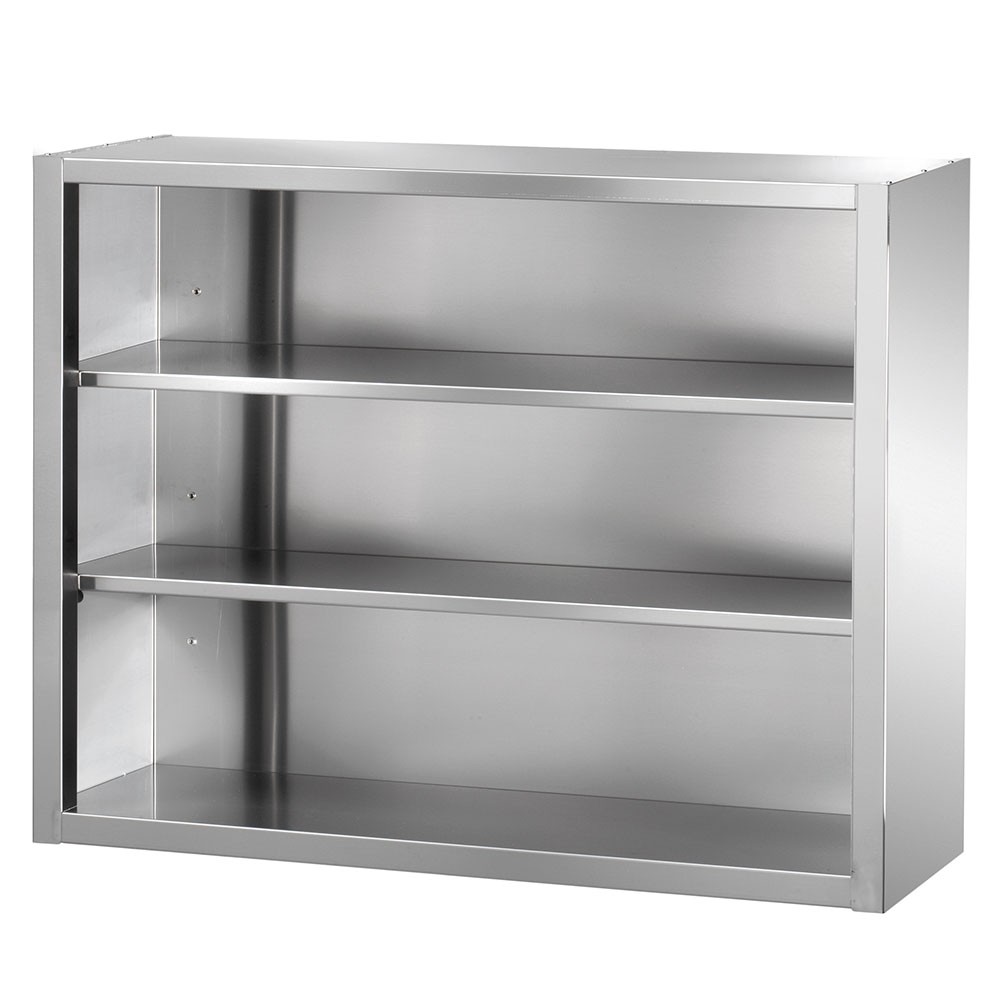 Dulap, deschis, cu 2 polite interioare, inox, dimensiune (LxlxH mm): 800x400x900