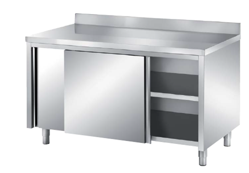 Masa-dulap, deschidere pe o parte, inox, dimensiune (LxlxH mm): 1800x700x850