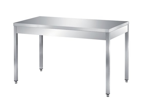 Masa simpla, cu plan de lucru ranforsat cu blat din PAL, picioare reglabile, inox, dimensiune (LxlxH mm): 1600x600x850