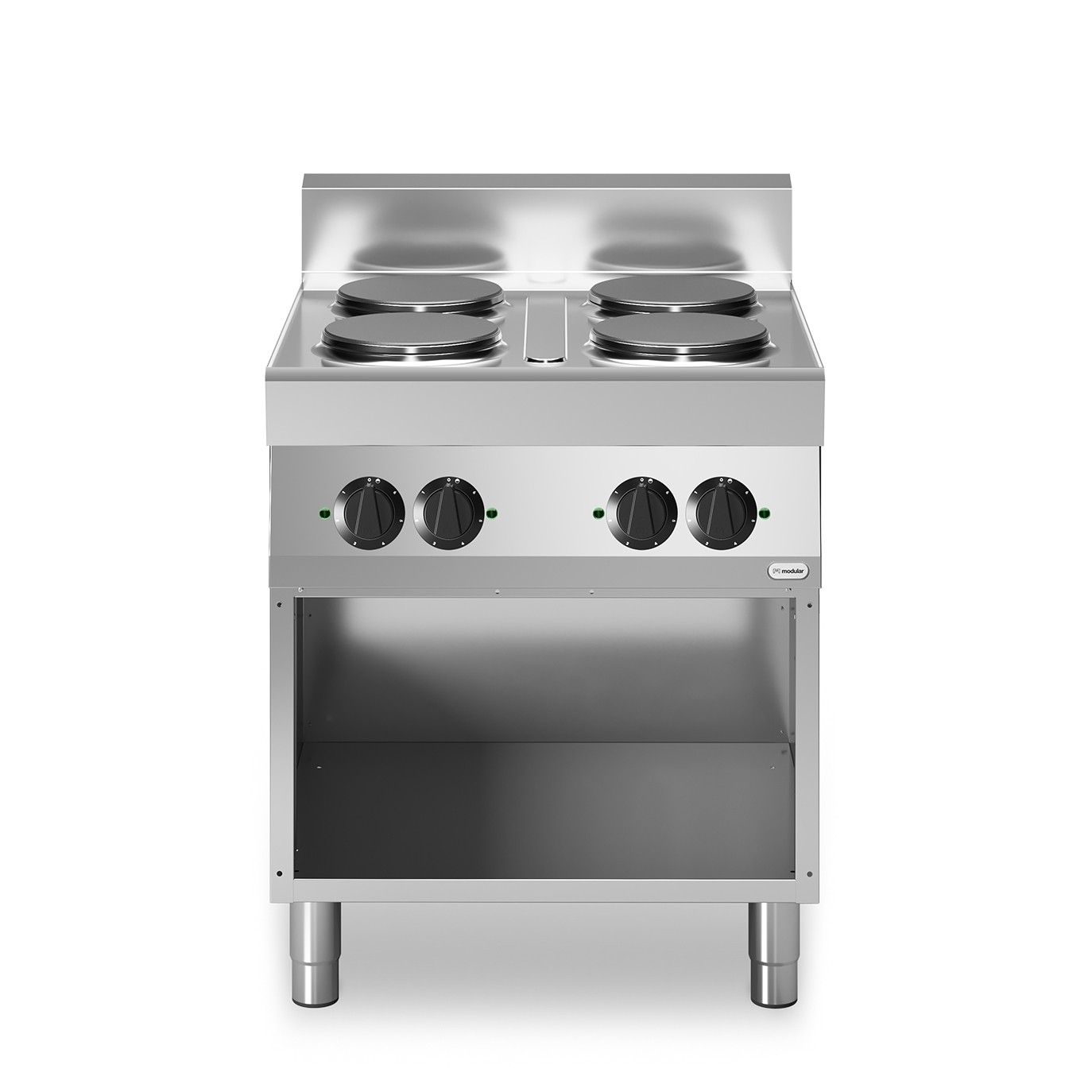 Masina de gatit, electrica, 4 plite rotunde, baza deschisa, putere electrica totala 10400W