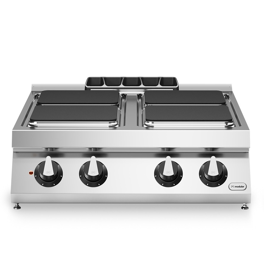 Masina de gatit, electrica, 4 plite patrate, model de banc, putere electrica totala 10400W