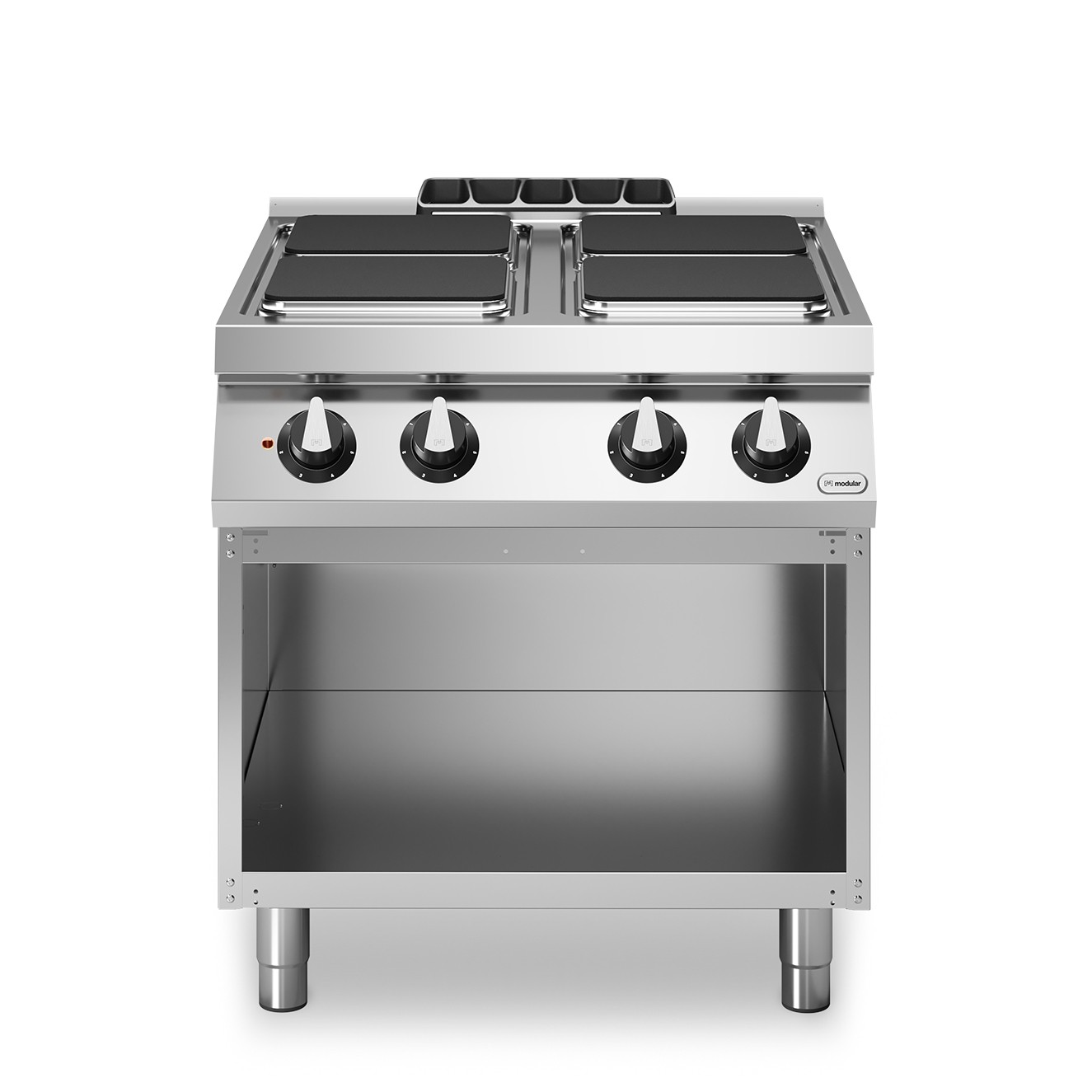 Masina de gatit, electrica, 4 plite patrate, baza deschisa, putere electrica totala 10400W