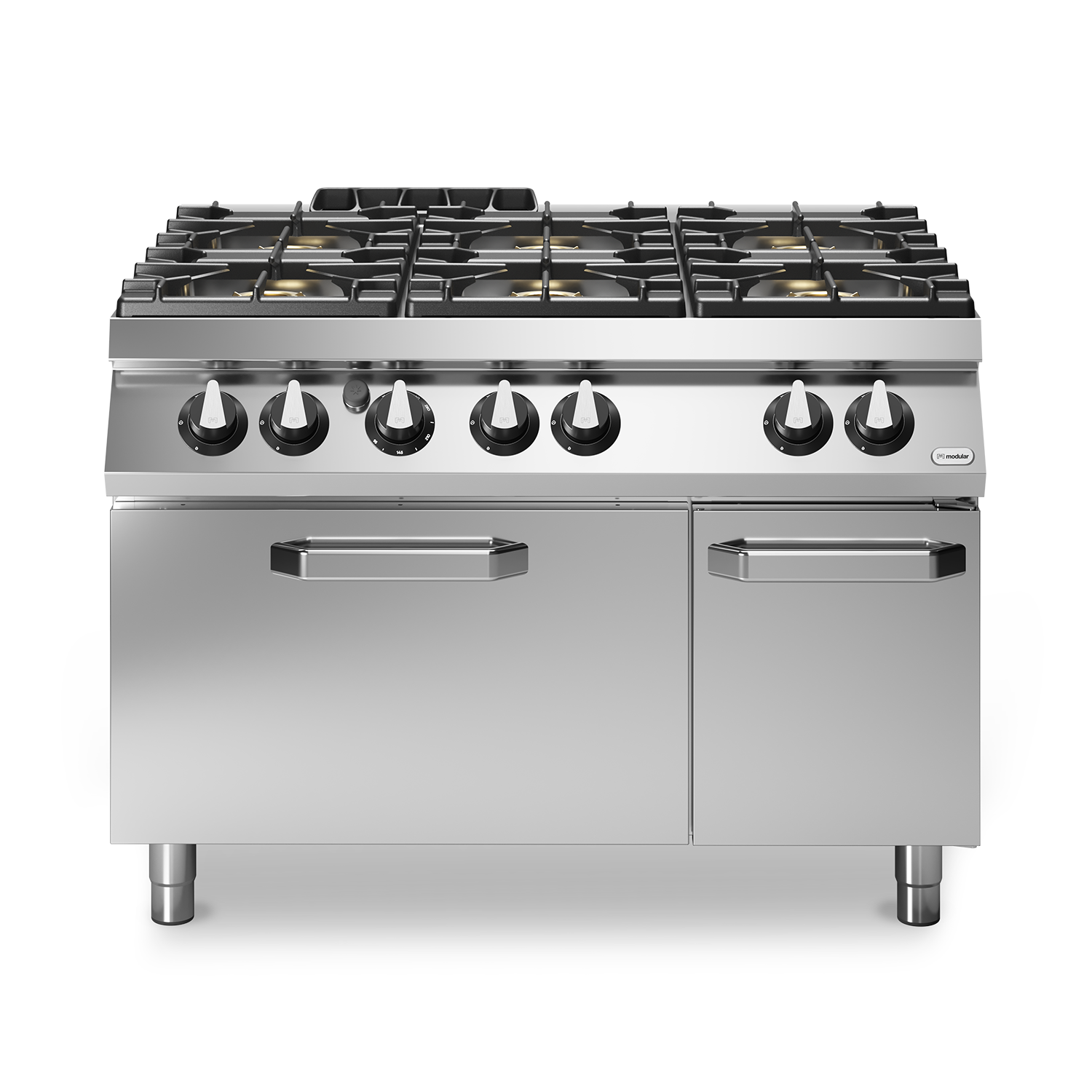 Masina de gatit, alimentare gaz, 6 ochiuri, cuptor static cu alimentare gaz, putere cuptor 8000W, putere totala gaz 45000W