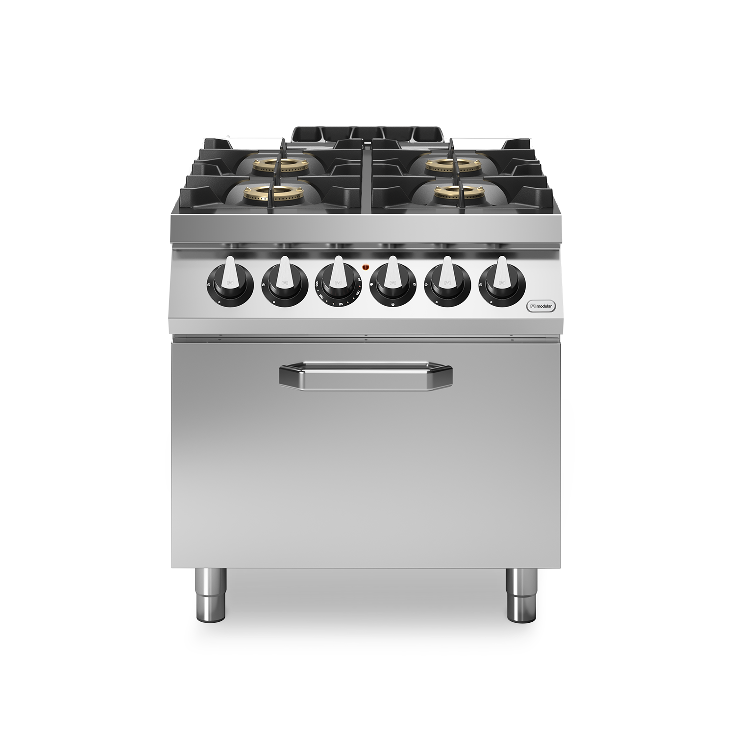 Masina de gatit, alimentare gaz, 4 ochiuri, cuptor electric static, putere totala gaz 36000W, alimentare 380V, greutate 140kg