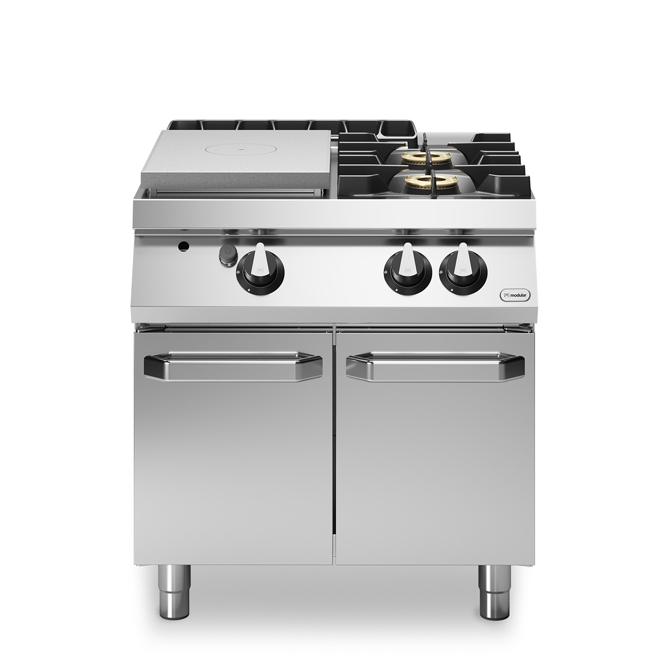 Masina de gatit cu plita unica, alimentare gaz, 2 ochiuri, baza inchisa, putere totala gaz 18000W