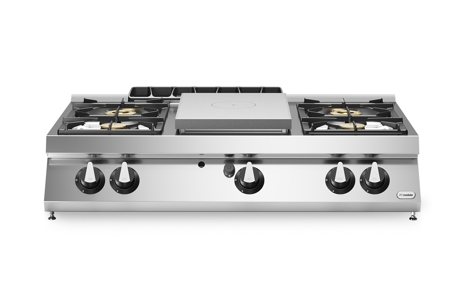 Masina de gatit cu plita unica, alimentare gaz, 4 ochiuri, model de banc, putere totala gaz 24400W