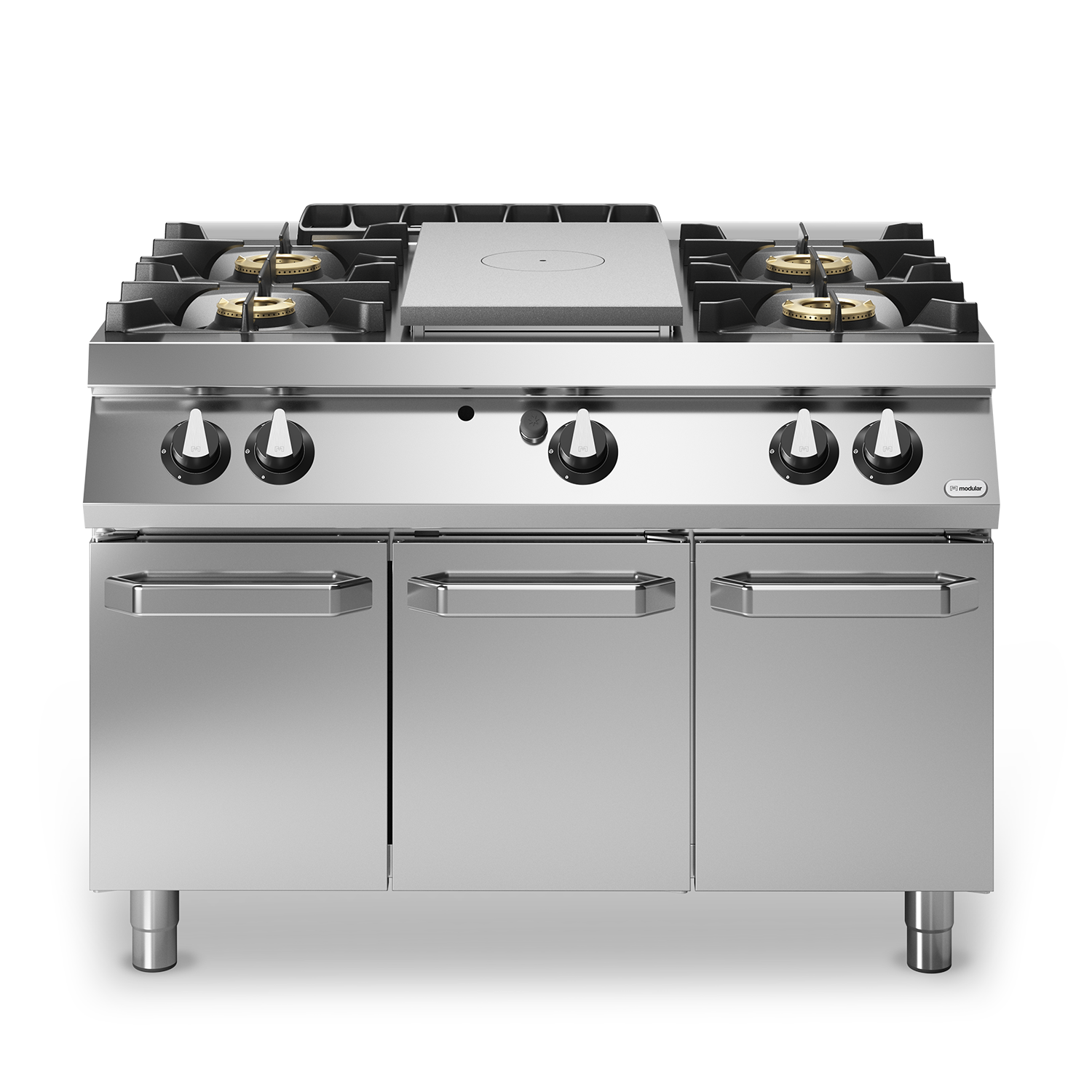 Masina de gatit cu plita unica, alimentare gaz, 4 ochiuri, baza inchisa, putere totala gaz 43000W