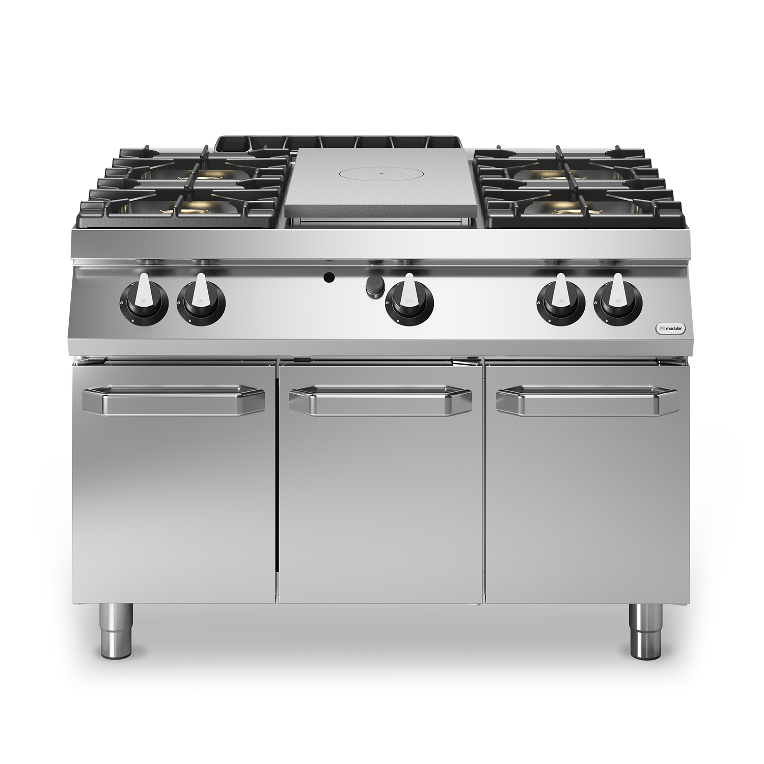 Masina de gatit cu plita unica, alimentare gaz, 4 ochiuri, baza inchisa, putere totala gaz 33000W