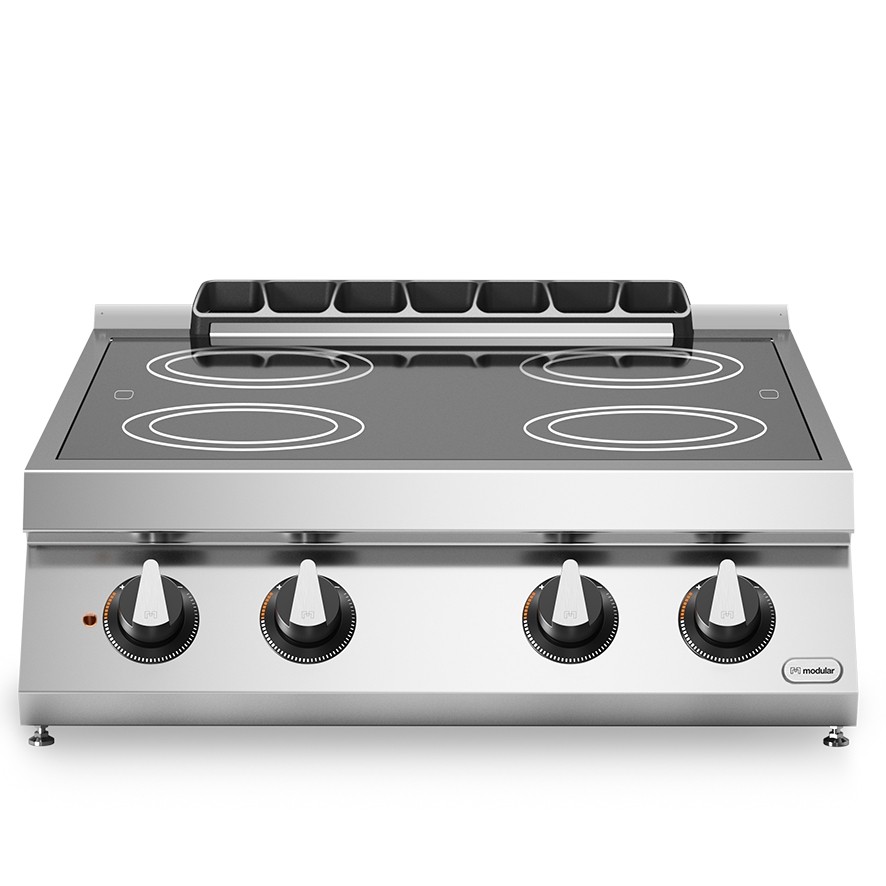 Masina de gatit cu plita vetroceramica, 4 zone de gatit, model de banc