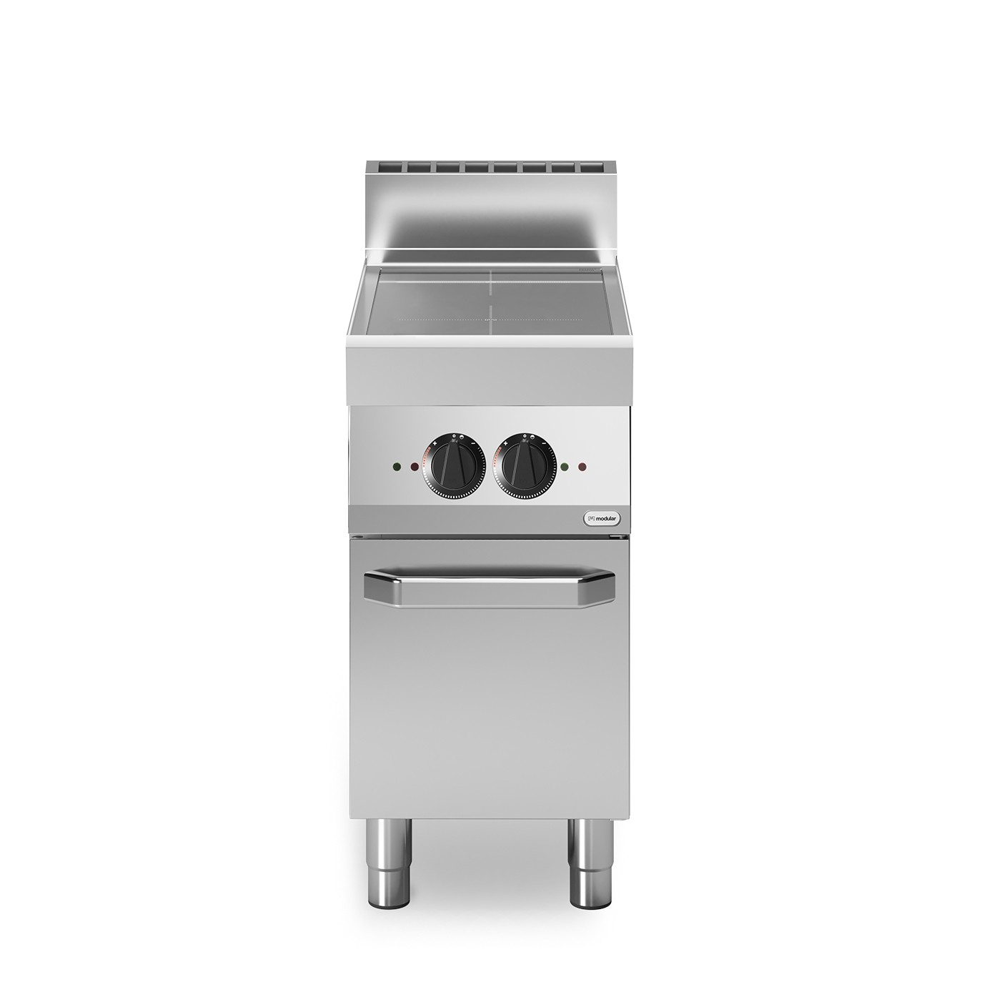 Masina de gatit din inox cu inductie, 2 zone de gatit, baza inchisa, putere electrica totala 7000W, alimentare 380V