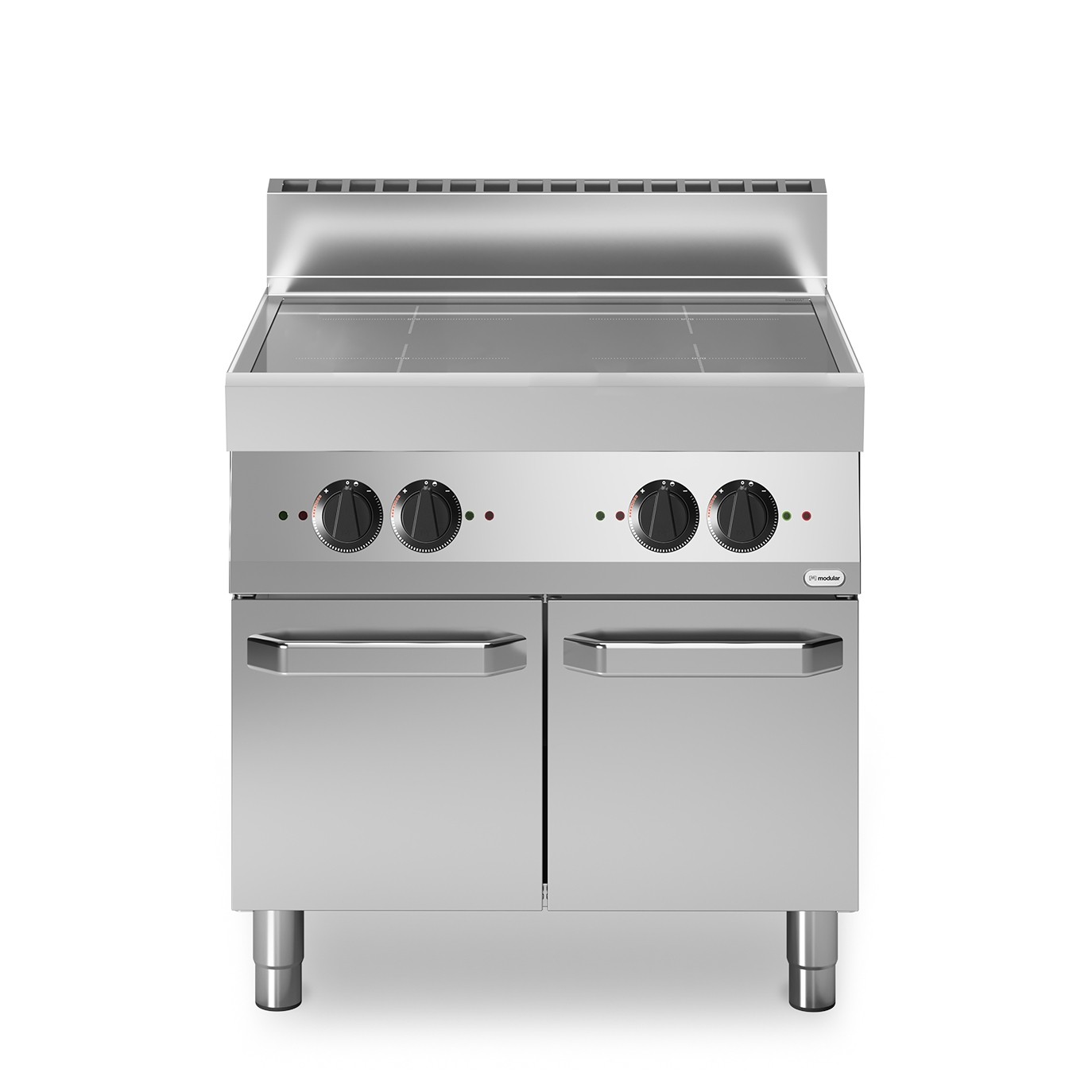 Masina de gatit cu inductie, 4 zone de gatit, baza inchisa, putere electrica totala 14000W, dimensiuni 800x700x850h mm