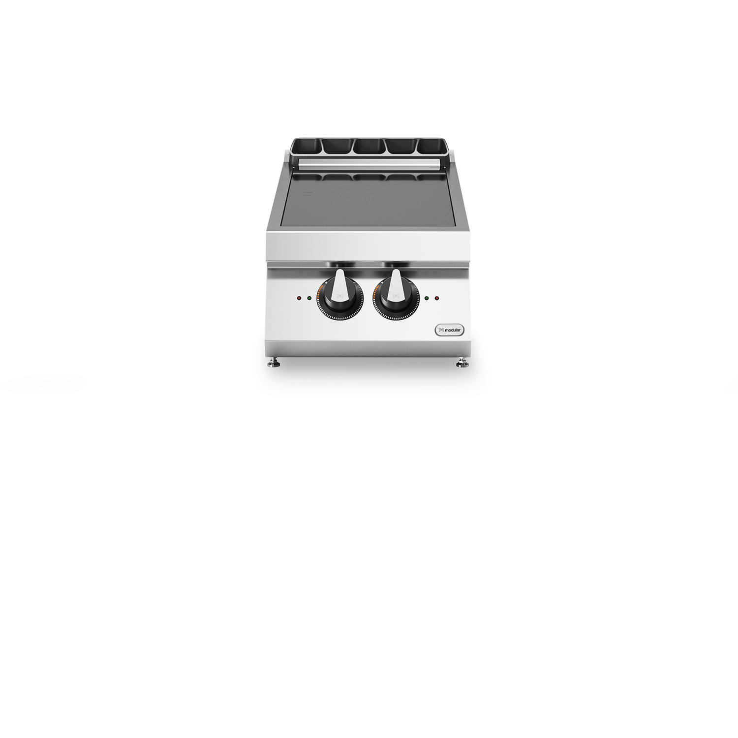 Masina de gatit din inox cu inductie, 2 zone de gatit, model de banc, putere electrica totala 10000W, alimentare 380V